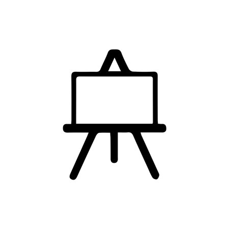 Easel icon vector. A thin line sign. Isolated contour symbol illustrationのイラスト素材