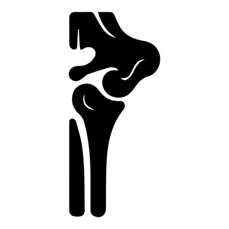 Human knee joint icon. Simple illustration of human knee joint vector icon for webのイラスト素材