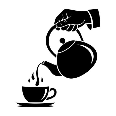Coffee cup and teapot icon. Vector illustration.のイラスト素材
