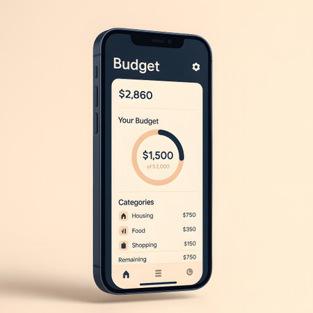 Smartphone with online shopping application on the screen. 3d renderingの素材