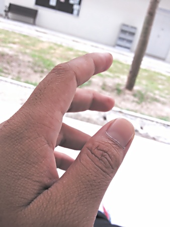 a hand close upの写真素材