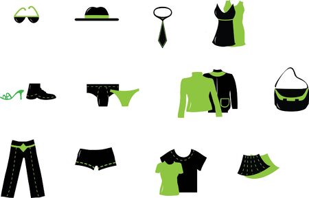 Green Clothing vectorsのイラスト素材