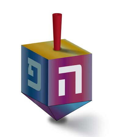 Dreidel element of Hanukkahのイラスト素材
