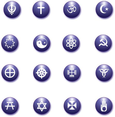religious purple iconsのイラスト素材