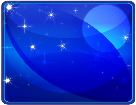 Blue moonlight sky texture with flickering starsのイラスト素材