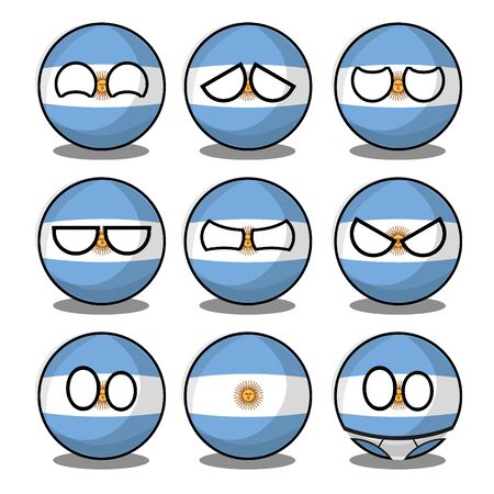 argentina countryballのイラスト素材