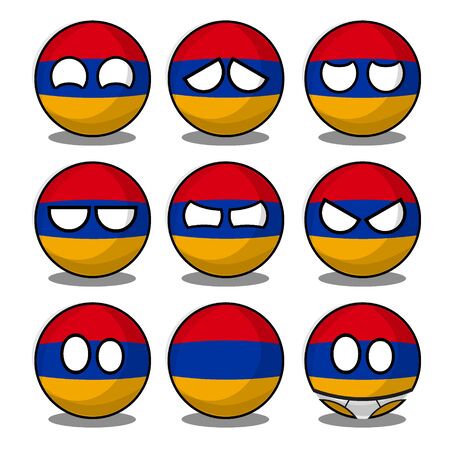 armenia countryballのイラスト素材