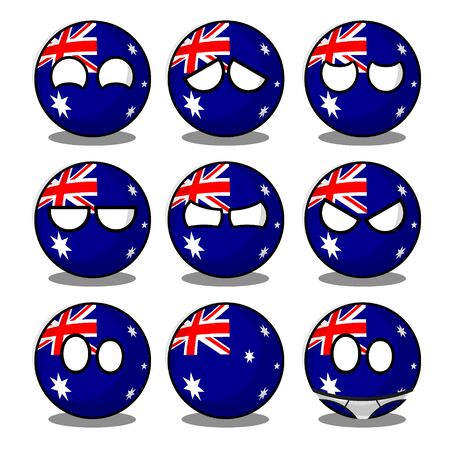 australia countryballのイラスト素材
