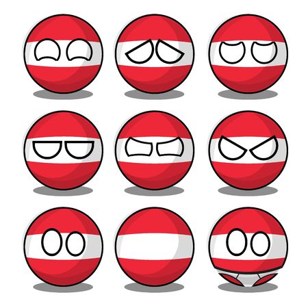 austria countryballのイラスト素材