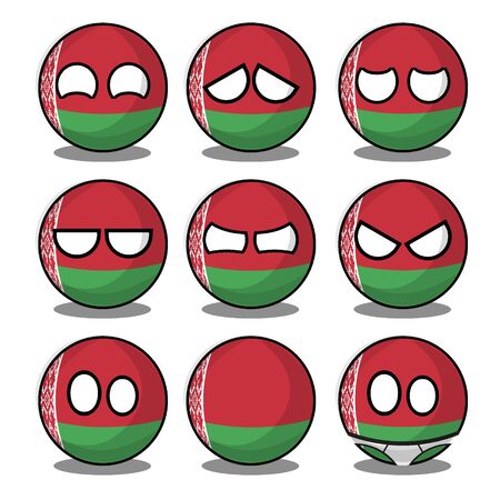 belarus countryballのイラスト素材