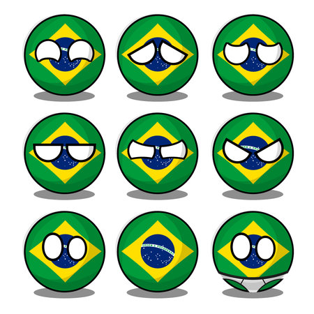 Vector Of Brazil Countryball ID 1 143036888 Royalty Free Image 
