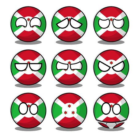 burundi countryballのイラスト素材
