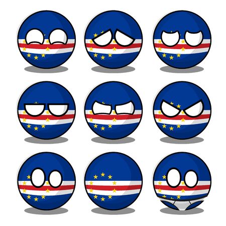 cape verde countryballのイラスト素材