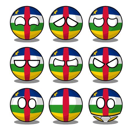 central african republic countryballのイラスト素材