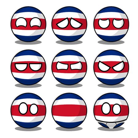 costarica countryballのイラスト素材