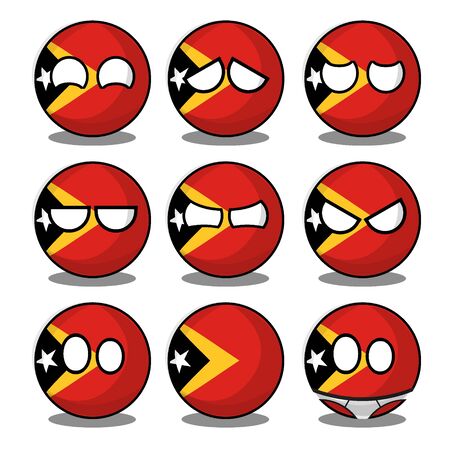east timor countryballのイラスト素材