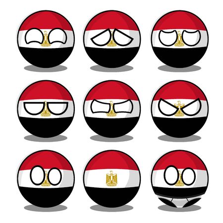 egypt countryballのイラスト素材