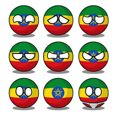 ethiopia countryballのイラスト素材