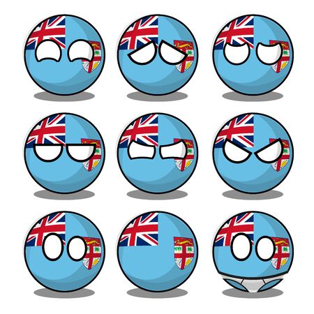fiji countryballのイラスト素材