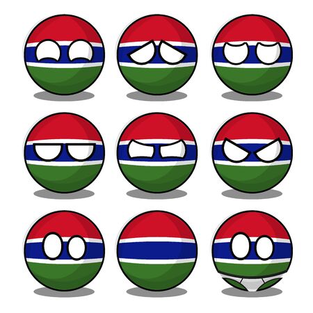 gambia countryballのイラスト素材