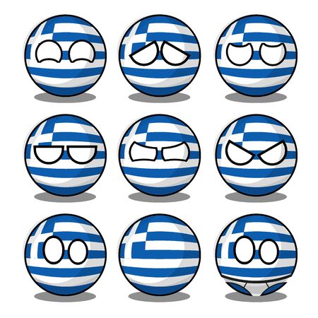 greece countryballのイラスト素材