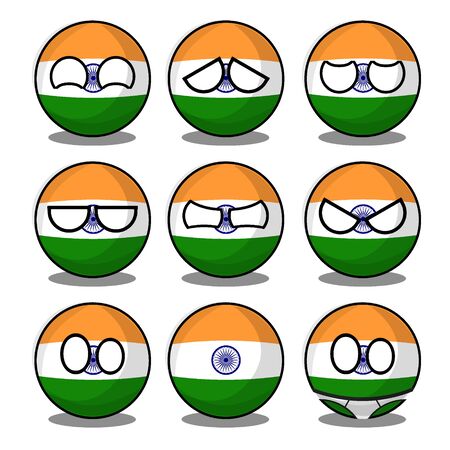 india countryballのイラスト素材