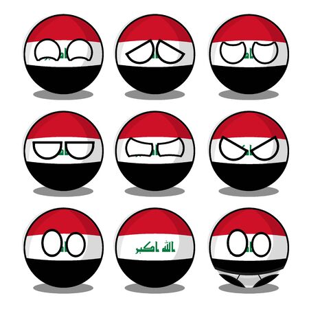 iraq countryballのイラスト素材