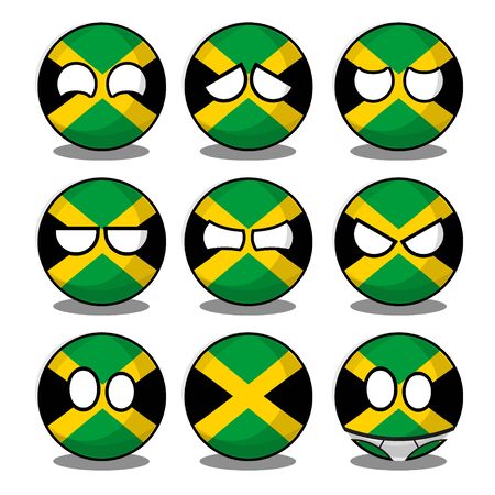 jamaica countryballのイラスト素材