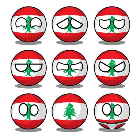 lebanon countryballのイラスト素材