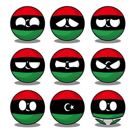 libya countryballのイラスト素材