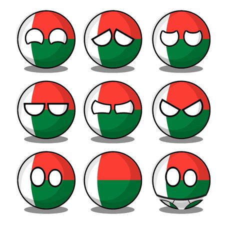 madagascar countryballのイラスト素材