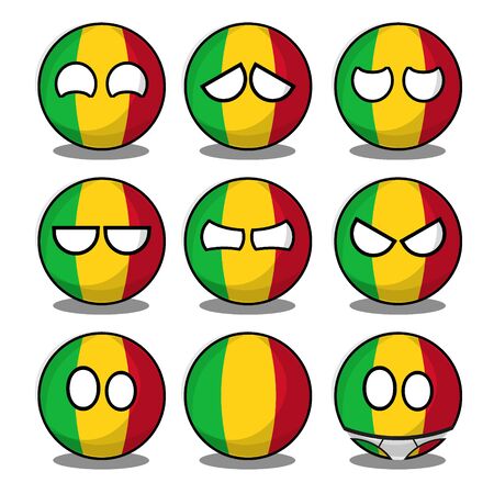 mali countryballのイラスト素材