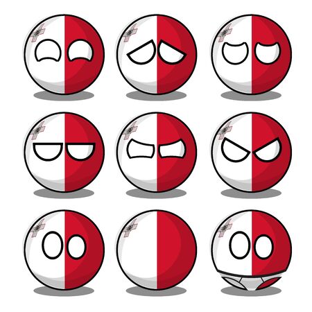 malta countryballのイラスト素材