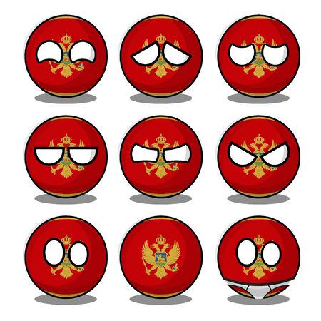 montenegro countryballのイラスト素材