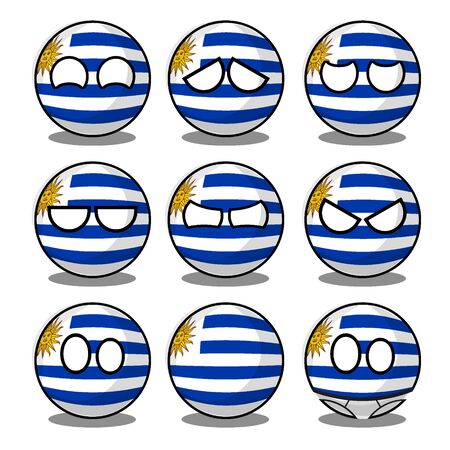 uruguay countryballのイラスト素材