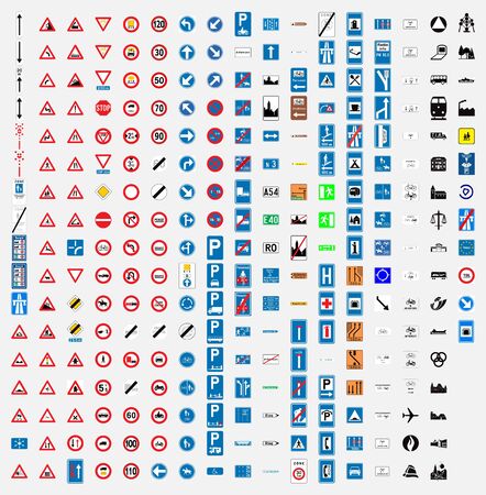 belgium road traffic sign symbolのイラスト素材