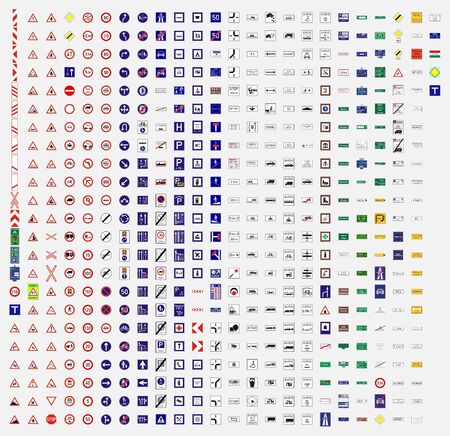 hungary road traffic sign symbolのイラスト素材