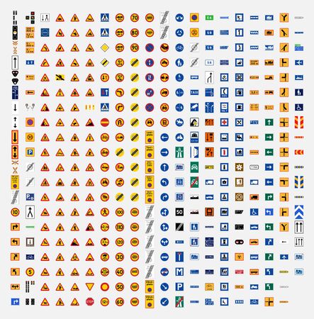 sweden road traffic sign symbolのイラスト素材
