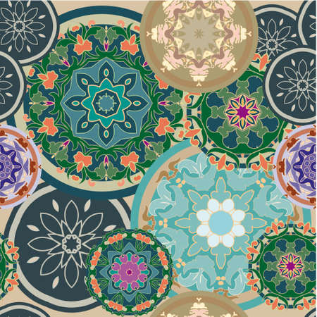 Pattern Tile Seamless Square Ornamentのイラスト素材