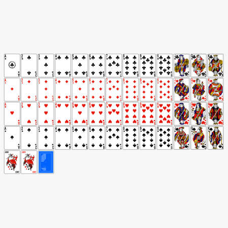 Classic Playing Card Decks Englishのイラスト素材