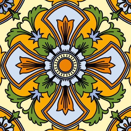 Pattern Tile Seamless Square Ornamentのイラスト素材