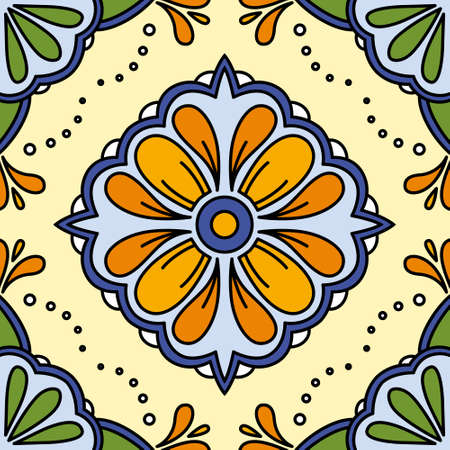 Pattern Tile Seamless Square Ornamentのイラスト素材