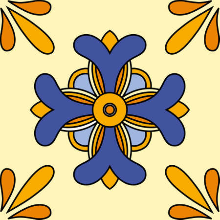 Pattern Tile Seamless Square Ornamentのイラスト素材