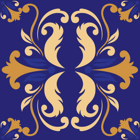 Pattern Tile Seamless Square Ornamentのイラスト素材