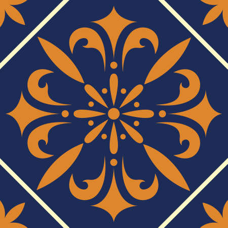 Pattern Tile Seamless Square Ornamentのイラスト素材