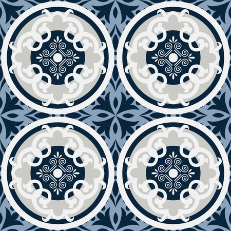 Pattern Tile Seamless Square Ornamentのイラスト素材