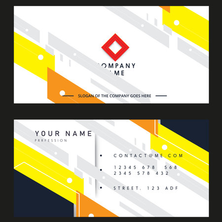 business name card illustration designのイラスト素材