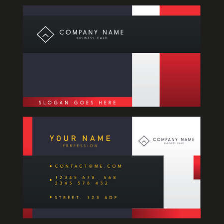 business name card illustration designのイラスト素材