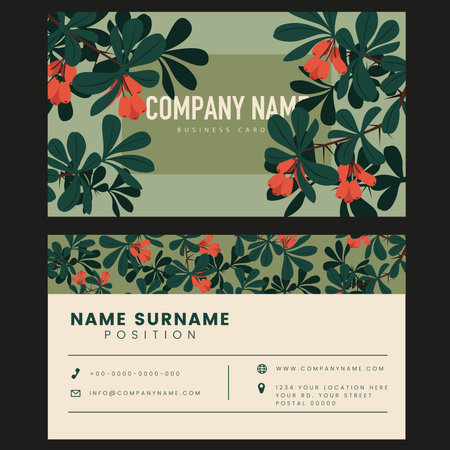 business name card illustration designのイラスト素材