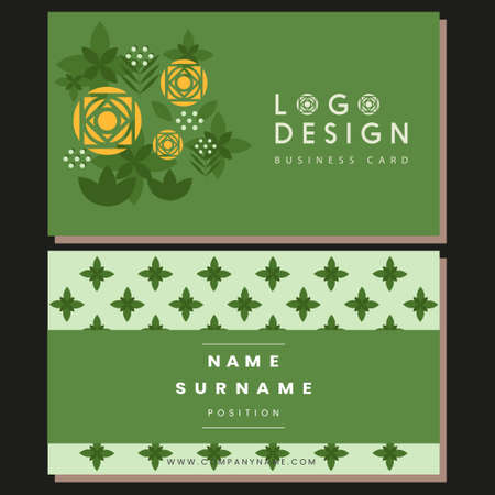 business name card illustration designのイラスト素材
